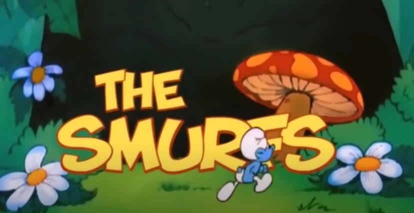 The Smurfs is an animated cartoon that aired in the 80's.