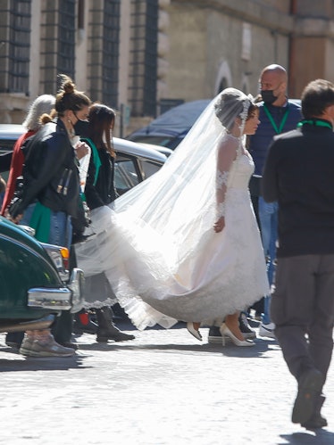 Lady Gaga in a wedding dress