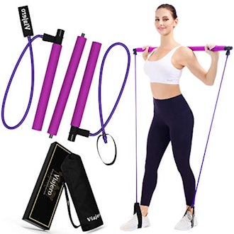 Viajero Pilates Bar Kit for Portable Home Gym Workout
