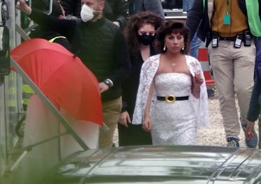 Lady Gaga filming House of Gucci