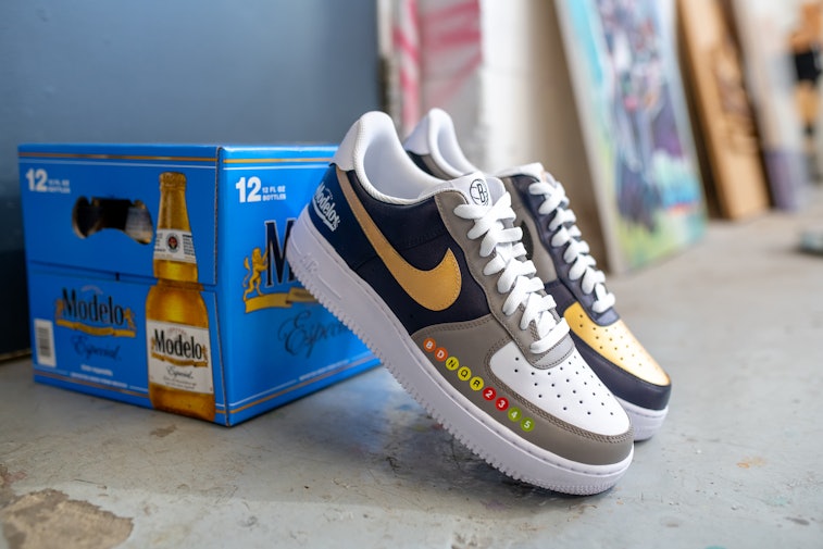 If you Nike and beer, these custom 'Modelo' sneakers are you
