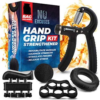 KeyConcepts Grip Strength Trainer Kit (5 Piece Set)