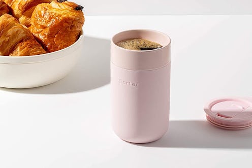ceramic travel coffee cup with lip