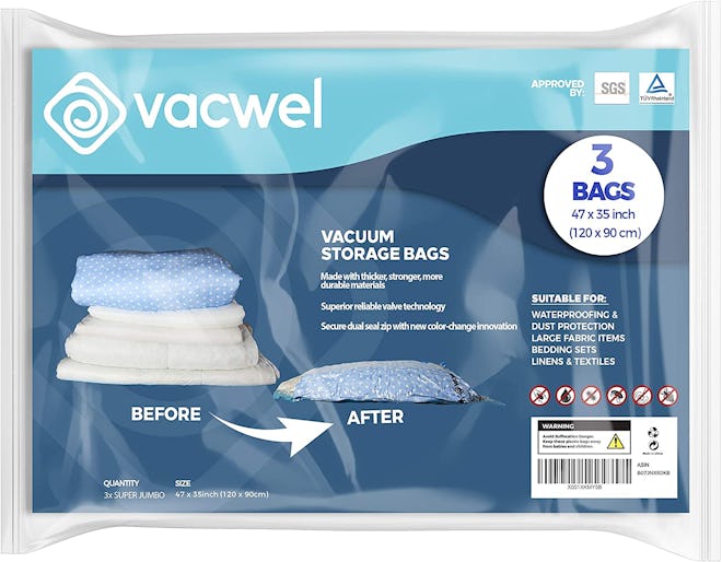 Vacewel Jumbo XXL Vacuum Storage Bags (3-Pack)