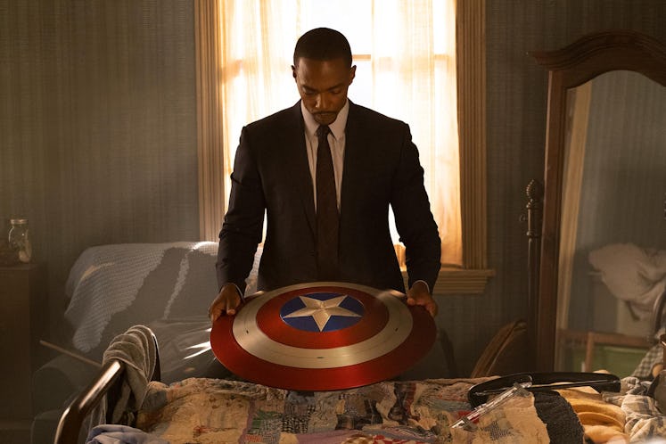 Anthony Mackie as Sam Wilson in The Falcon and the Winter Soldier Episode 1