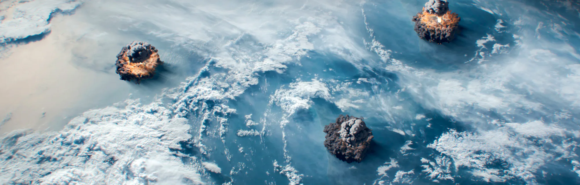 nuclear bombs explode on earth