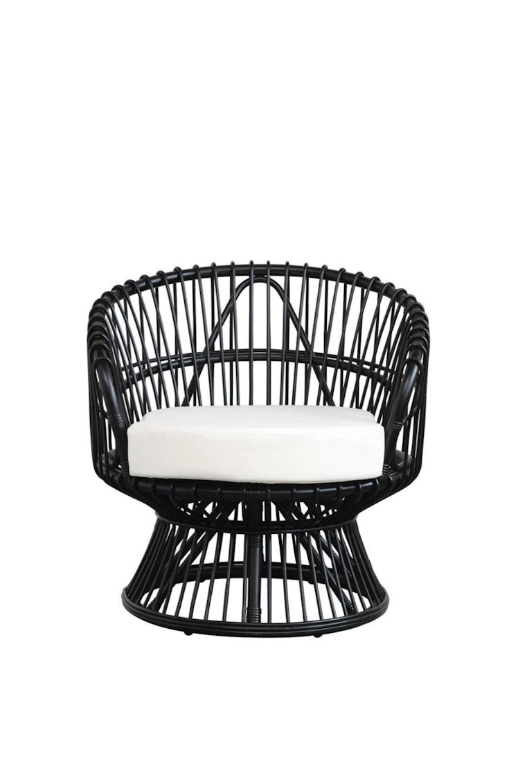 Handmade Black Rattan Chair