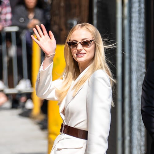 Sophie Turner is seen arriving at 'Jimmy Kimmel Live' on June 04, 2019 in Los Angeles, California. 