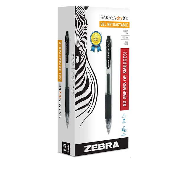Zebra Sarasa Retractable Gel Ink Pens (12-Pack)