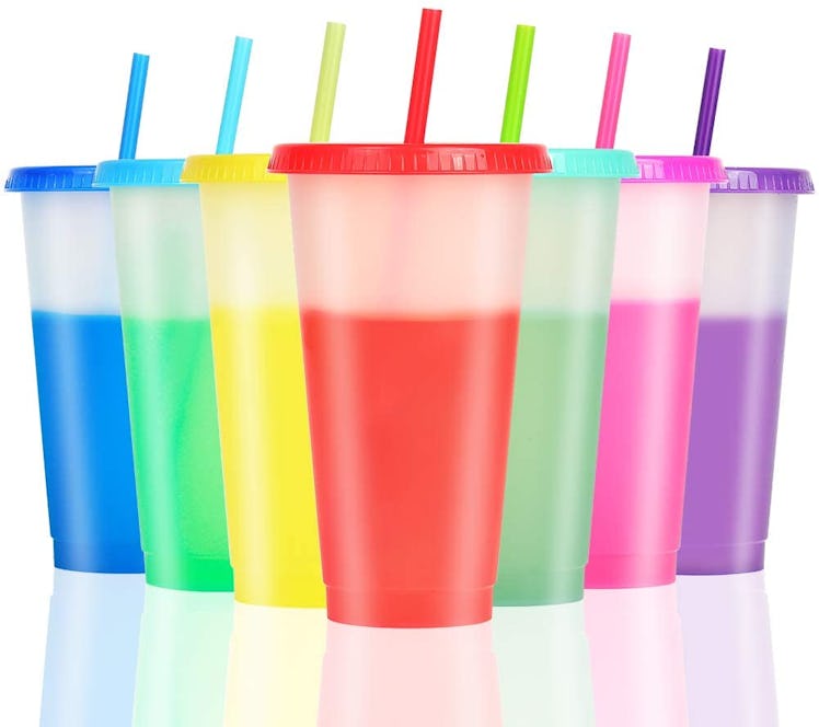 Fancartuk Reusable Color Changing Tumblers (7-Pack)