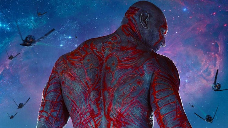Drax the Destroyer with his back turned 