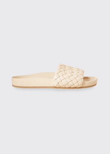 Sonnie Bicolor Woven Lambskin Pool Sandals