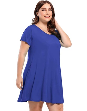 BELAROI Short-Sleeve Scoop Neck T-Shirt Dress