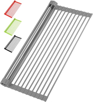 Zulay Kitchen Roll-Up Dish Drying Rack