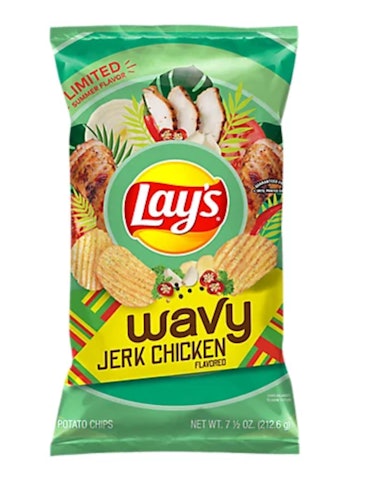 Lays Wavy Potato Chips Jerk Chicken Flavored