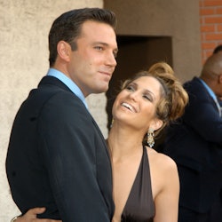 Ben Affleck and Jennifer Lopez during Gigli California Premiere at Mann National in Westwood, Califo...
