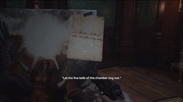 resident evil village bell puzzle hint