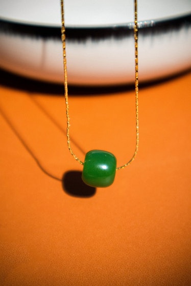 Green Bead Jade Necklace