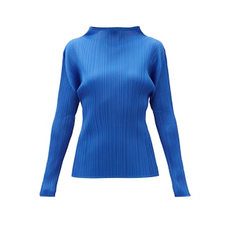 PLEATS PLEASE Issey Miyake high neck pleated top