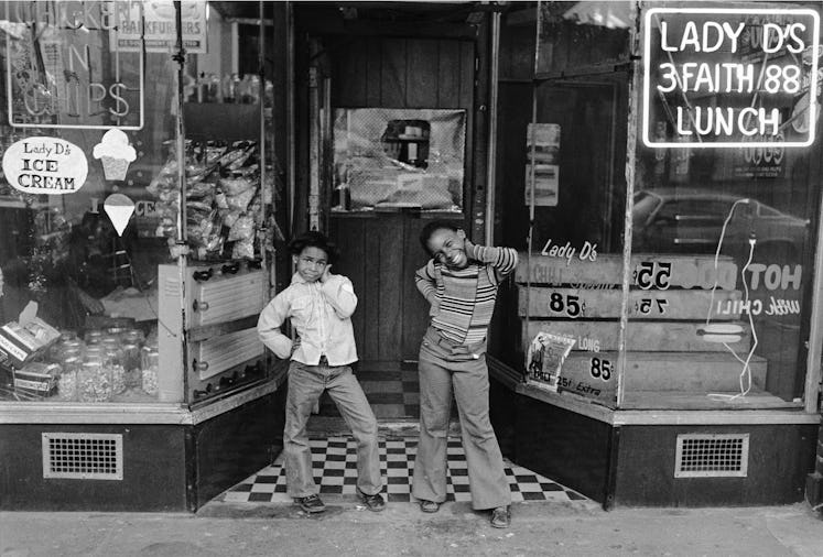A photo of two boys by Dawoud Bey
