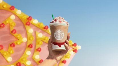 Starbucks' summer 2021 menu includes the Strawberry Funnel Cake Frappuccino, and it comes with a bit...