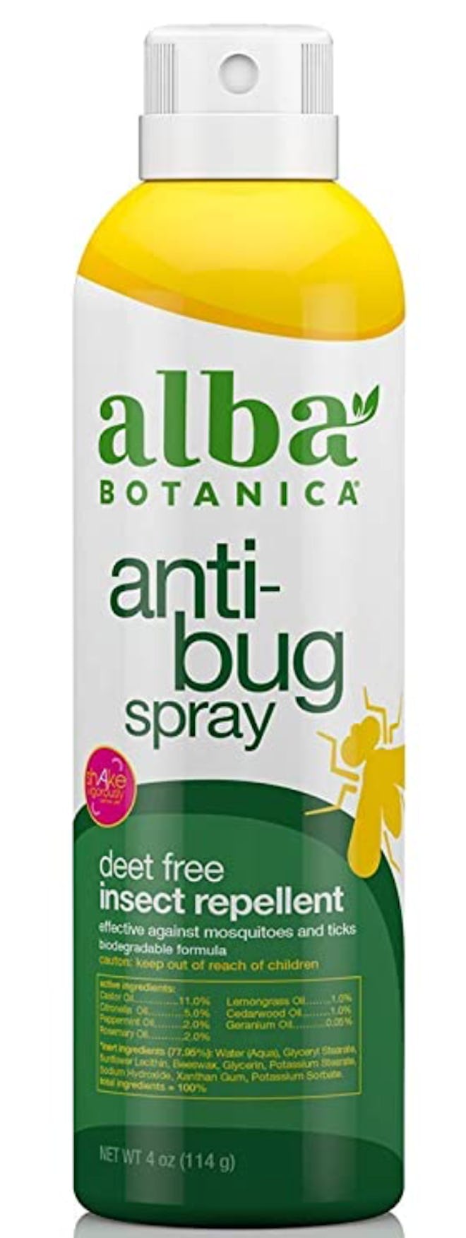 Alba Botanica Anti-Bug Spray, Deet Free Insect Repellent