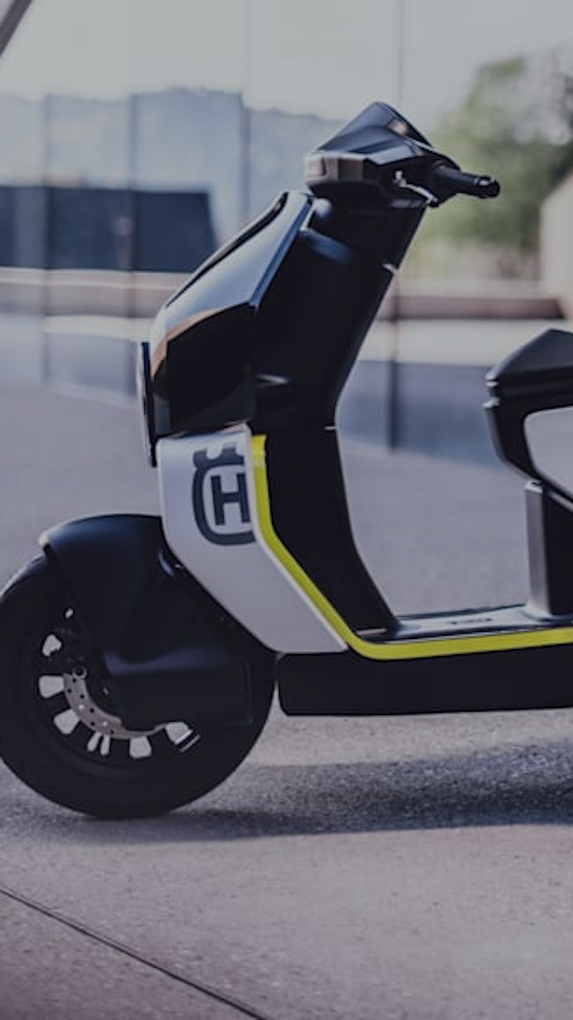 An electric scooter concept from Husqvarna. E-scooter. Electric vehicle. Electric vehicles. E-bike. ...