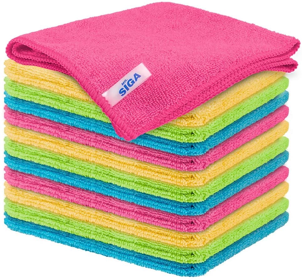 MR. SIGA Microfiber Cleaning Cloths (12-Pack)