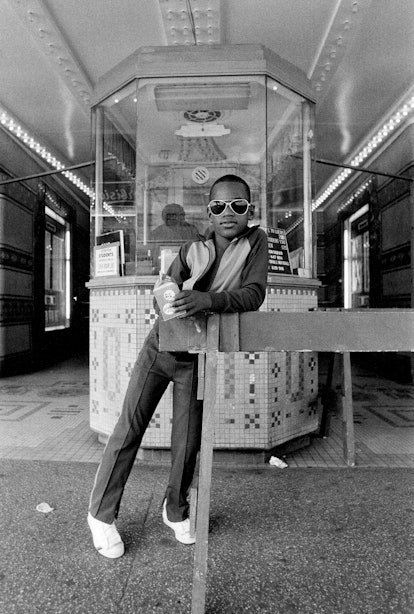 Dawoud Bey, A Boy in Front of the Loew's 125th Street Movie Theater, Harlem, NY from Harlem, U.S.A.,...