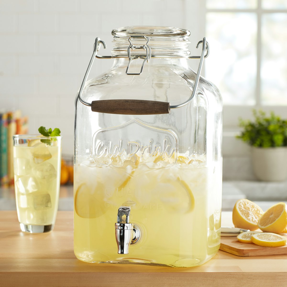 Better Homes & Gardens 2 Gallon Glass Beverage Dispenser