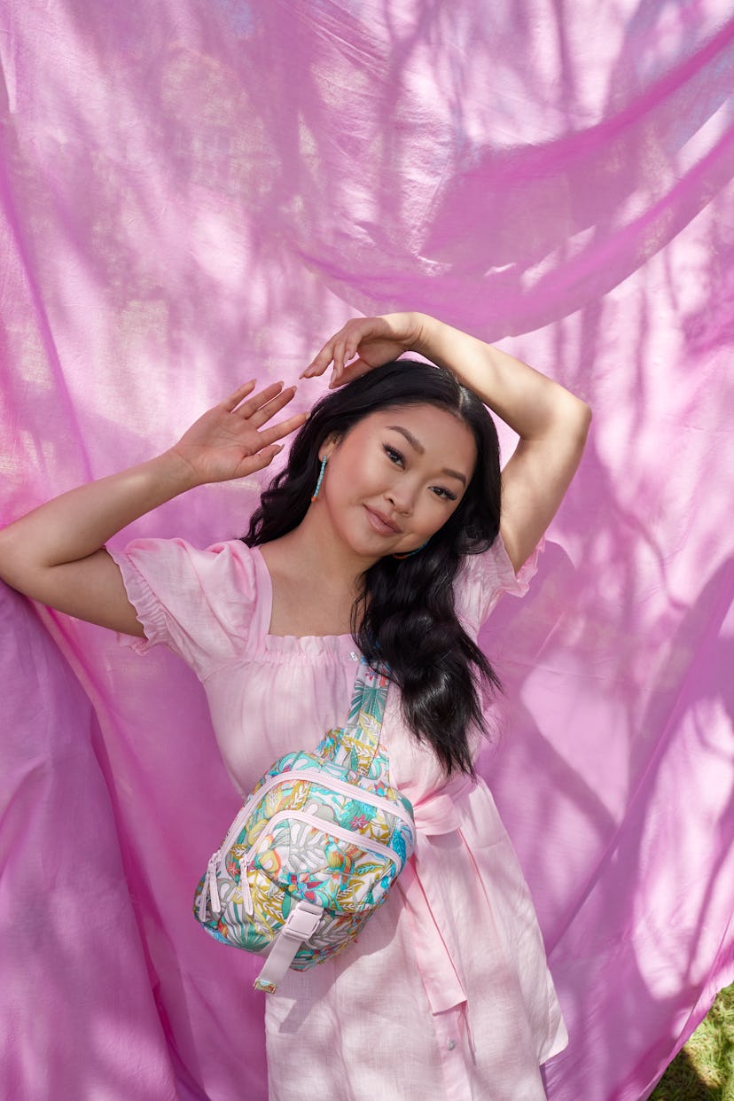 Lana Condor x Vera Bradley Recycled Cotton collection.