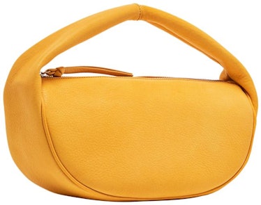 Cush Yellow Cowhide Leather Shoulder Bag