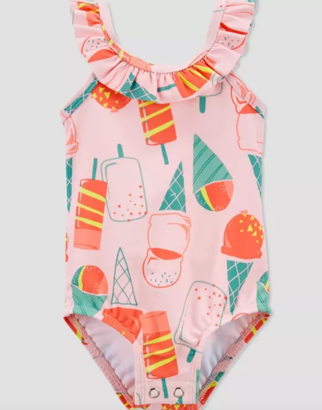 Carter's Baby Girls' Popsicle Ruffle One Piece Swimsuit
