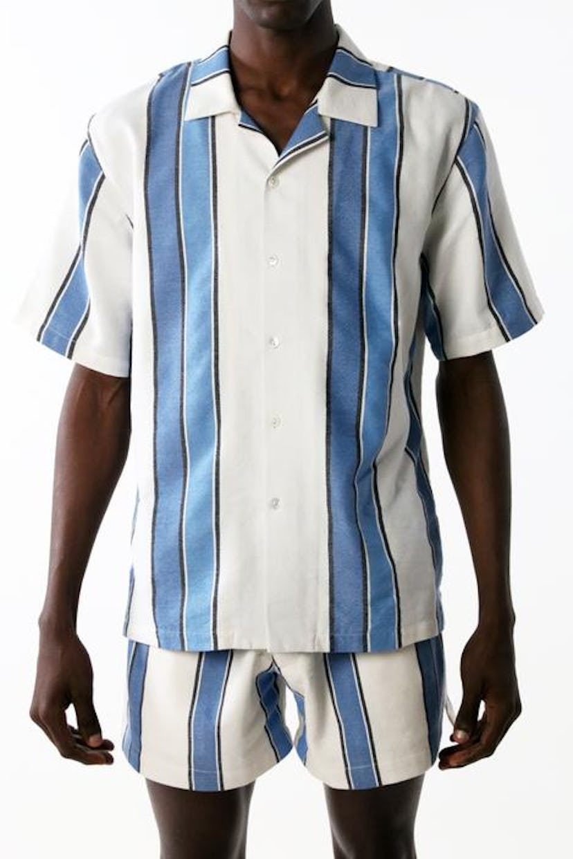 Camp Shirt in Mirrored Stripe