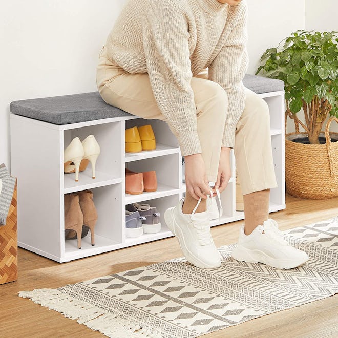 VASAGLE Shoe Cabinet Bench With Cushion