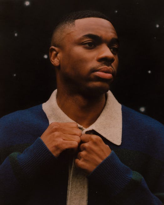 Vince Staples wears an Isabel Marant sweater.