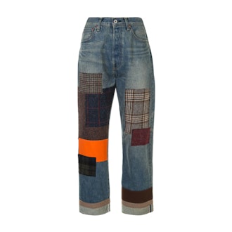 Junya Watanabe Cropped patchwork jeans