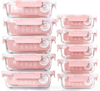 C Crest Glass Meal Prep Containers (Set of 10)