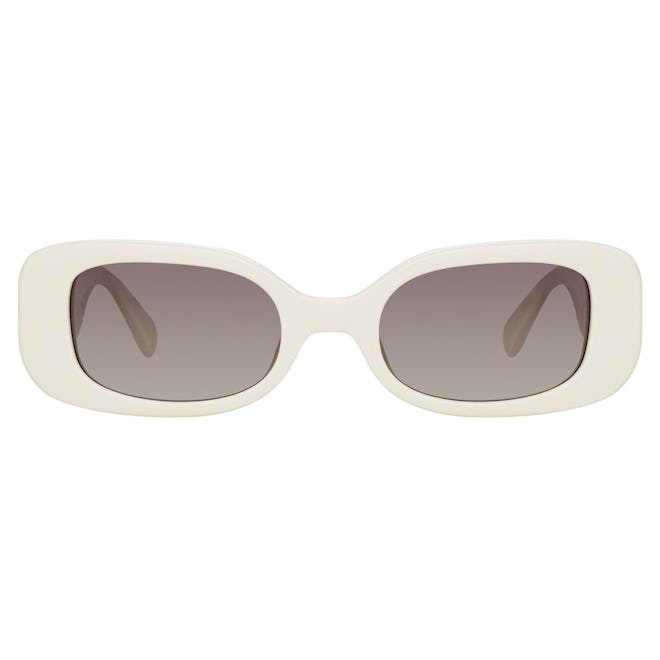 Lola Rectangular Sunglasses in White