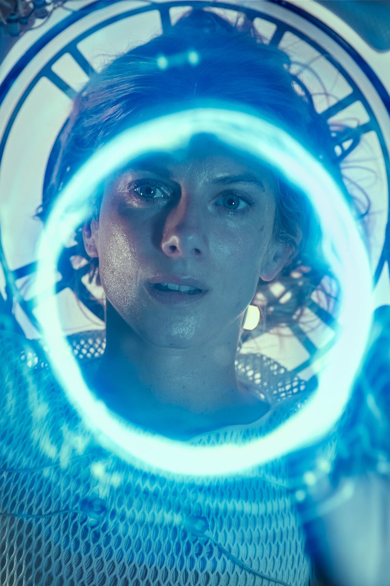 Liz in a scene from the Oxygen sci-fi Netflix tv show