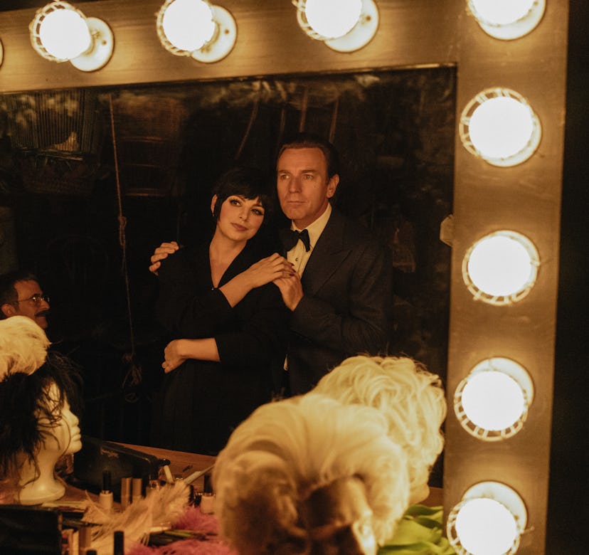 Still from Netflix's 'Halston' of Ewan McGregor and Krysta Rodriguez.