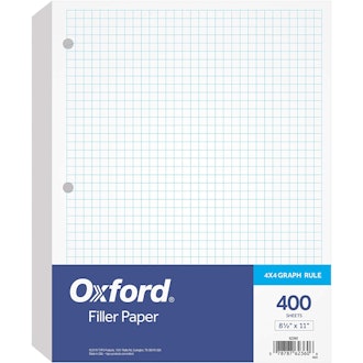Oxford Graph-Rule Loose-Leaf Filler Paper