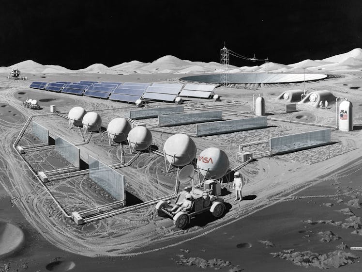 the nasa manned lunar observatory moon base 
