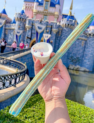 The Celebration Churro at Disneyland tastes like birthday cake.