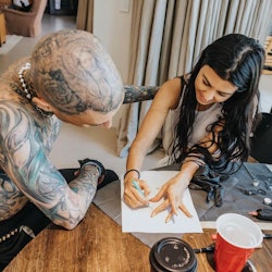 Travis Barker tattoo Kourtney Kardashian