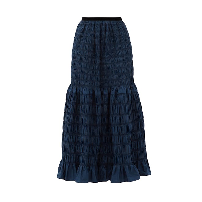 Molly Goddard Emanuelle Shirred-Taffeta Skirt