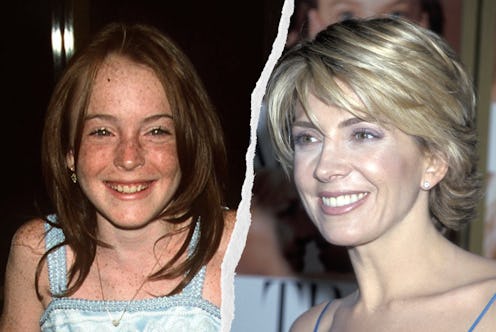 Lindsay Lohan and Natasha Richardson at 'The Parent Trap' red carpet premiere in 1998.