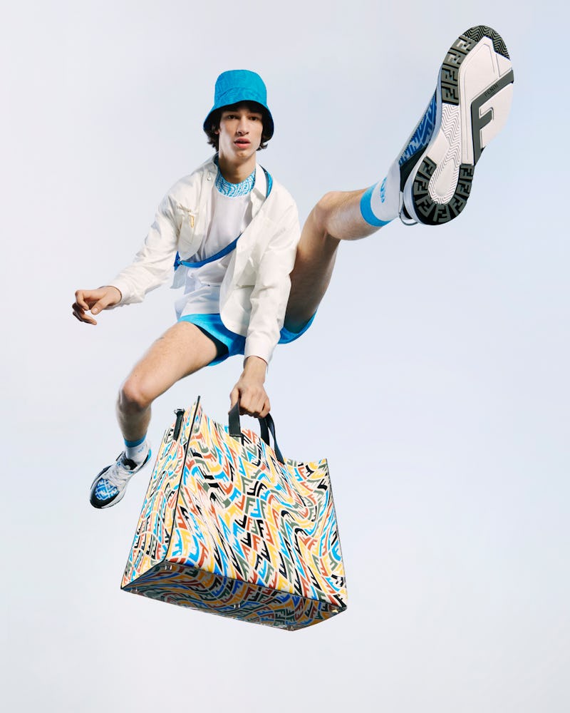 New Fendi FF Vertigo collection is full of summery, multicolored items, including a ready-to-wear an...