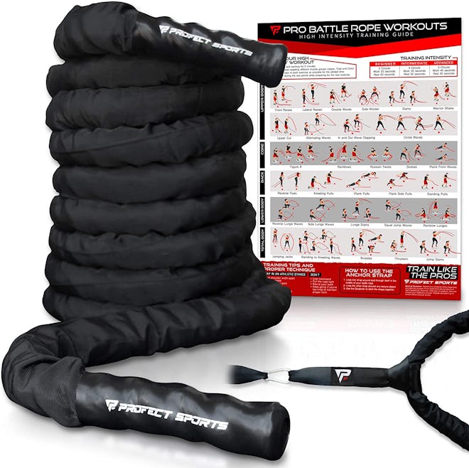 Profect Sports Pro Battle Ropes With Anchor Strap Kit