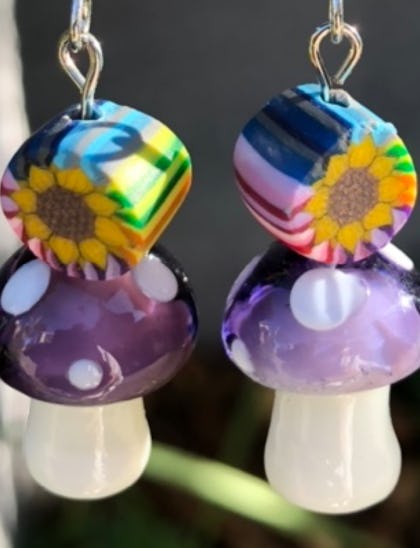 @fairyjewelz on Depop's mushroom earrings are one of the many amazing finds from Asian-owned Depop s...
